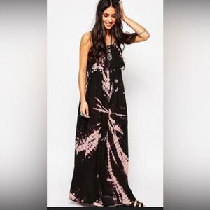 Earthbound Monochrome Tie-Dye dress